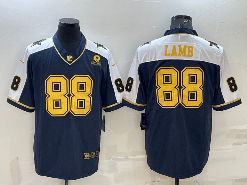 Men's Dallas Cowboys CeeDee Lamb #88 Navy Team Jersey